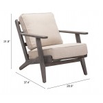 Tahoe Lounge Chair Beige & Brown