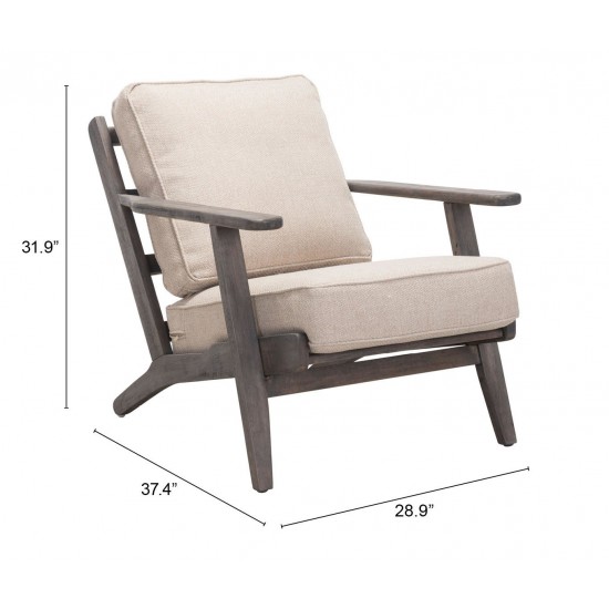 Tahoe Lounge Chair Beige & Brown