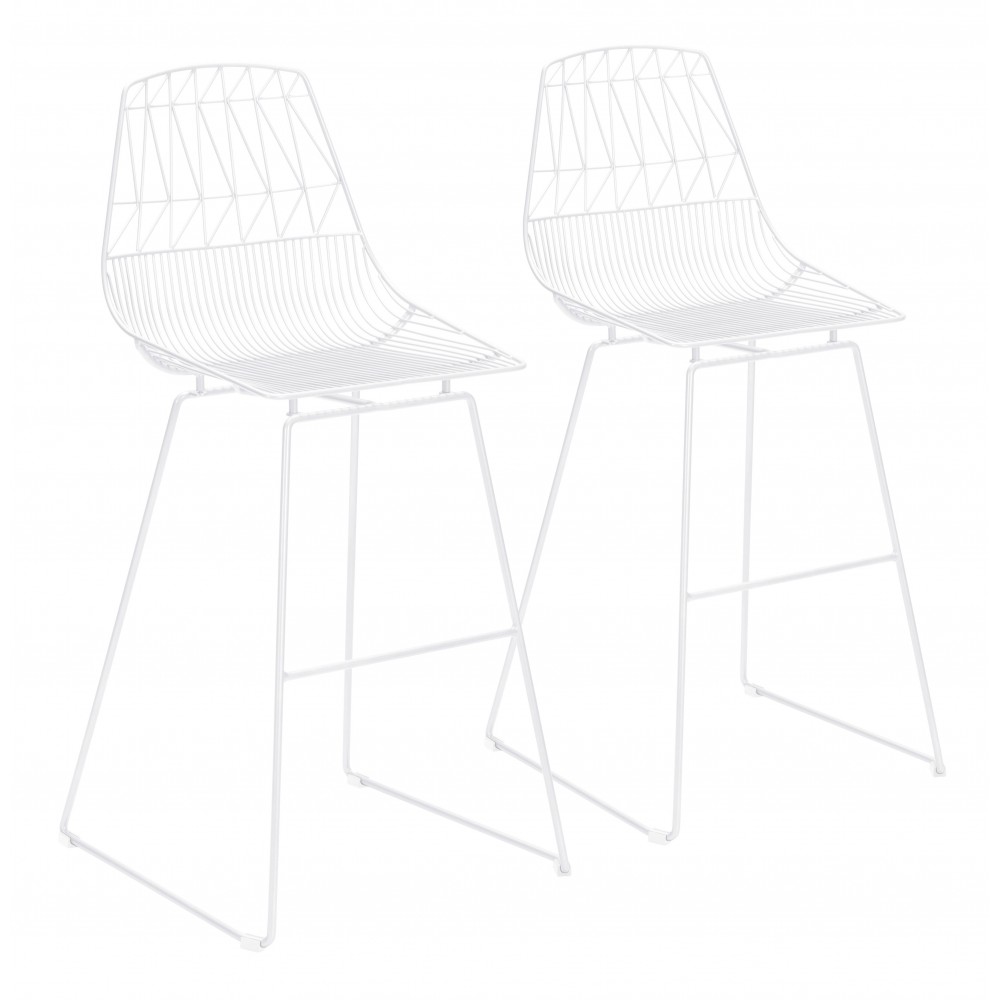 Brody Bar Chair (Set of 2) White