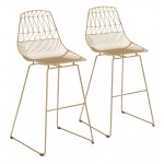 Brody Bar Chair (Set of 2) Gold