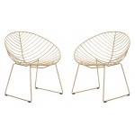 Hyde Lounge Chair (Set of 2) Gold