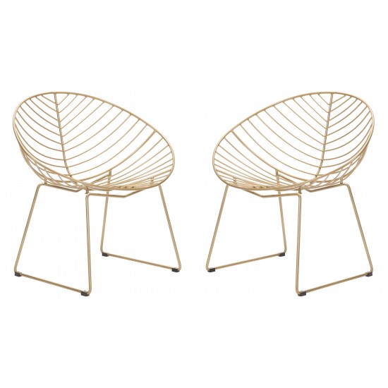 Hyde Lounge Chair (Set of 2) Gold