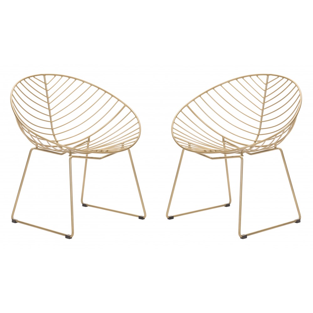 Hyde Lounge Chair (Set of 2) Gold