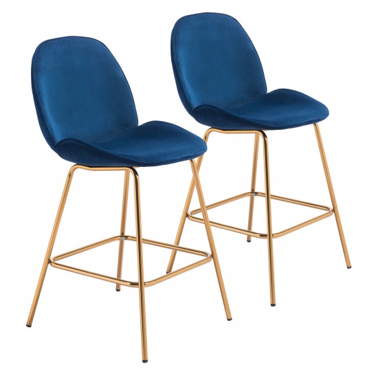 Siena Counter Chair Dark Blue Velvet