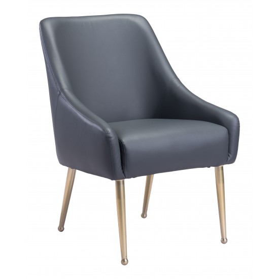 Mira Dining Chair Gray & Gold