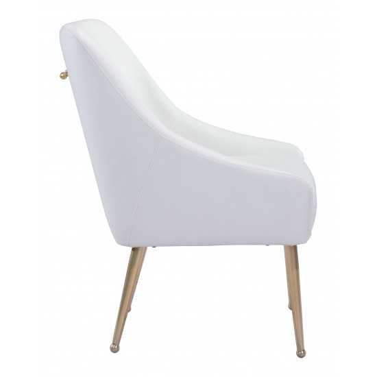 Mira Dining Chair White & Gold