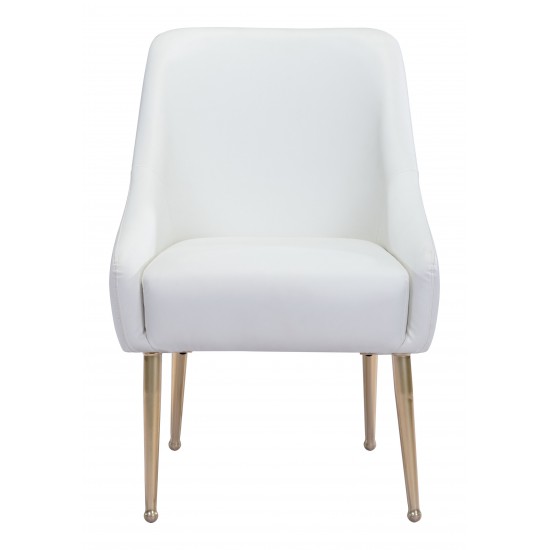 Mira Dining Chair White & Gold