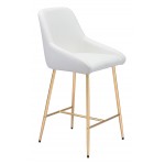 Mira Counter Chair White & Gold