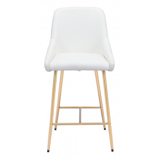 Mira Counter Chair White & Gold