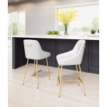 Mira Counter Chair White & Gold