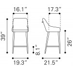 Mira Counter Chair White & Gold