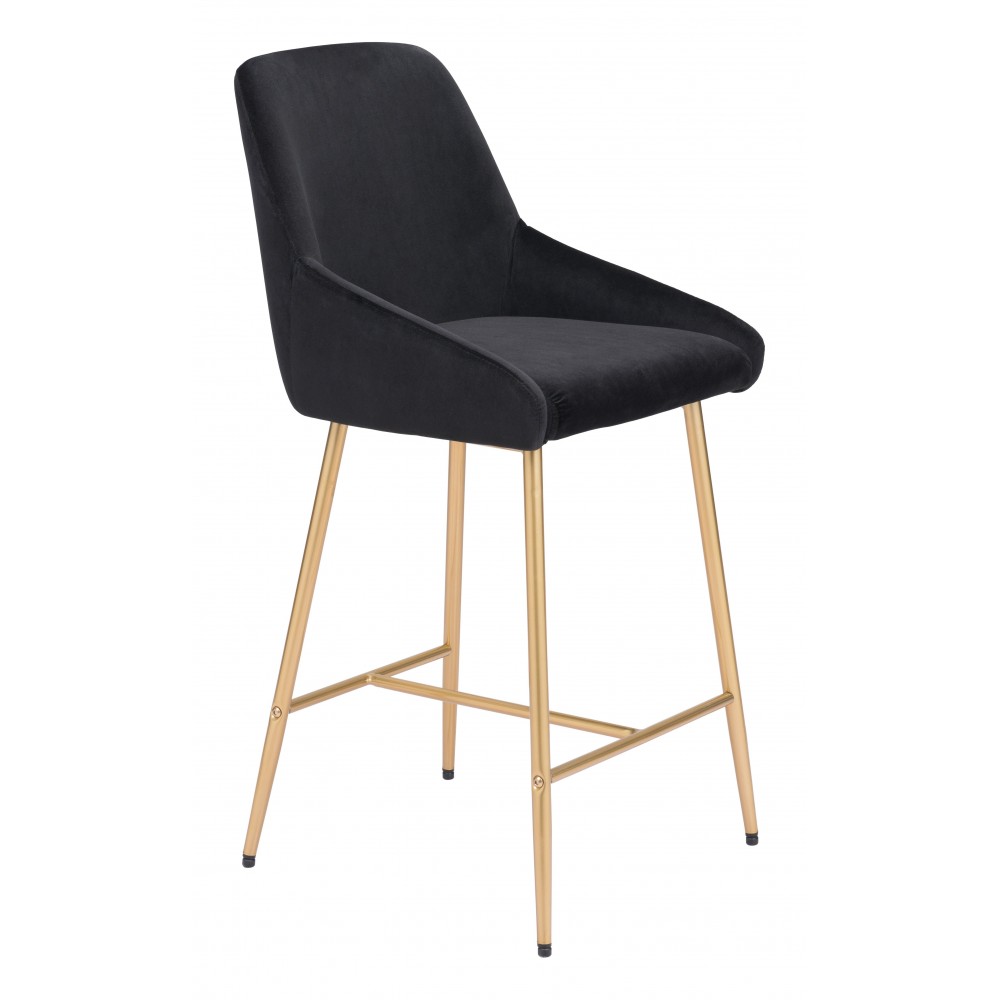 Mira Counter Chair Black & Gold