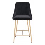 Mira Counter Chair Black & Gold