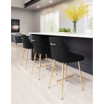 Mira Counter Chair Black & Gold