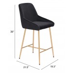 Mira Counter Chair Black & Gold