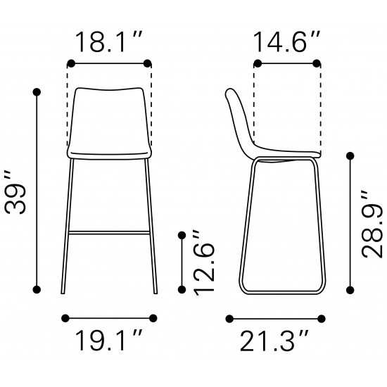 Smart Bar Chair Charcoal