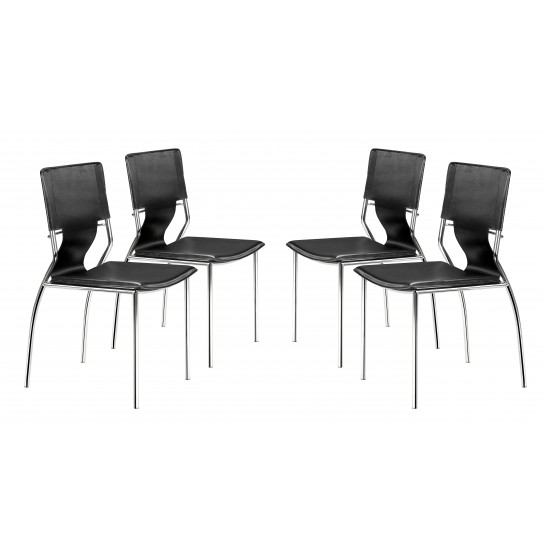 Trafico Dining Chair (Set of 4) Black