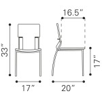 Trafico Dining Chair (Set of 4) Black