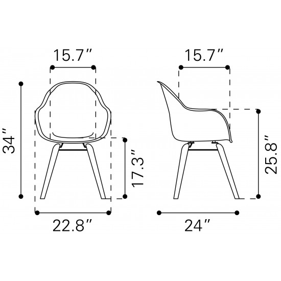 Tidal Dining Chair (Set of 4) White