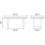 Pinery Dining Table Brown