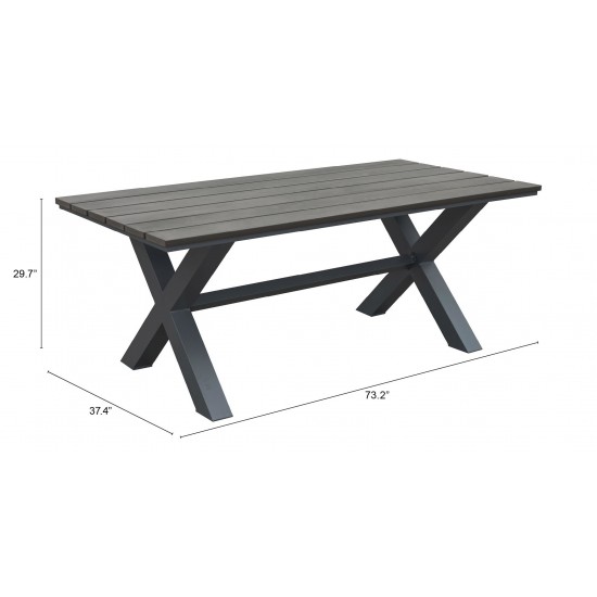 Bodega Dining Table Gray & Brown