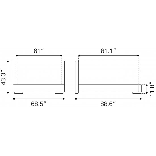 Amelie Queen Bed White