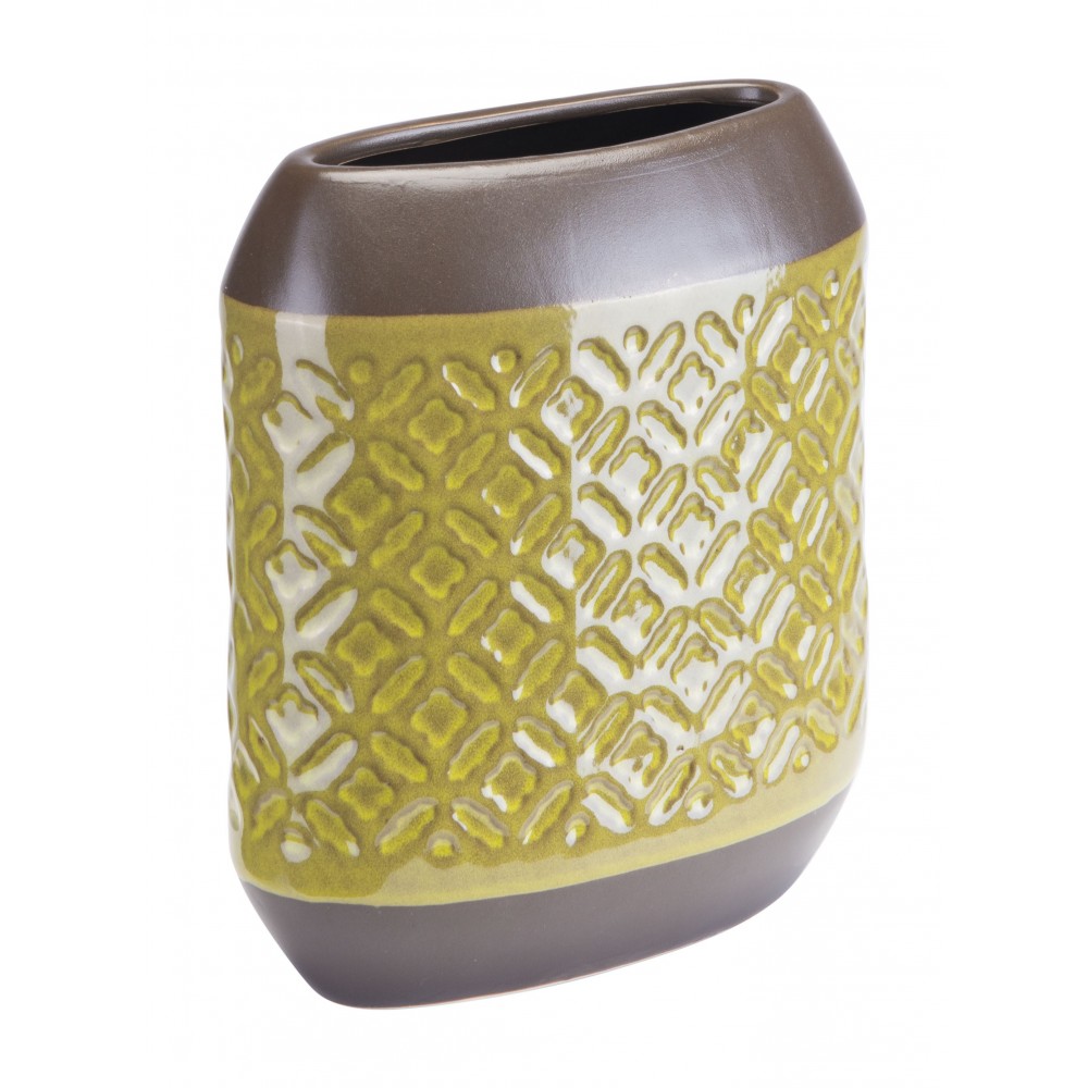Small Square Planter Olive Green