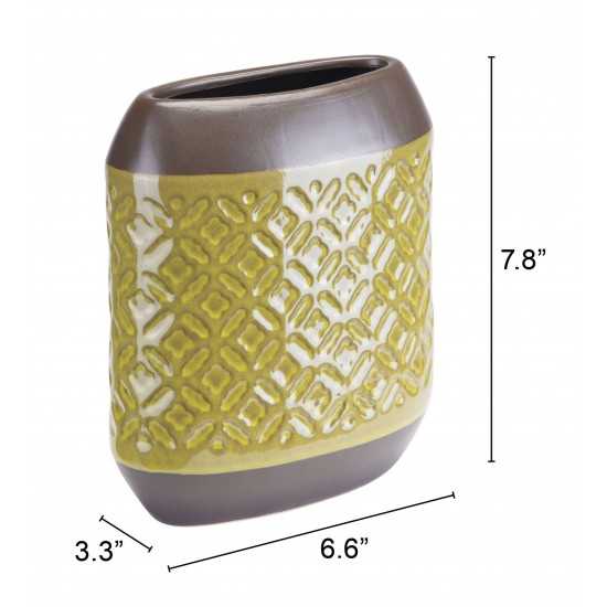 Small Square Planter Olive Green