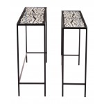 Set of 2 Web of Console Tables Black