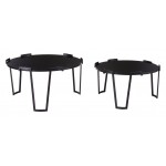 Nesting Coffee Tables Set Black