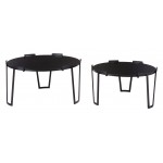 Nesting Coffee Tables Set Black