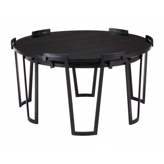 Nesting Coffee Tables Set Black