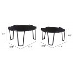 Nesting Coffee Tables Set Black