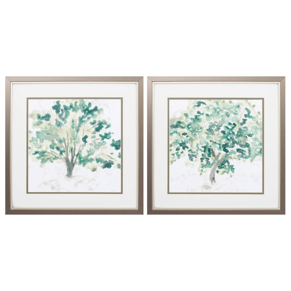 Watercolor Tree S/2