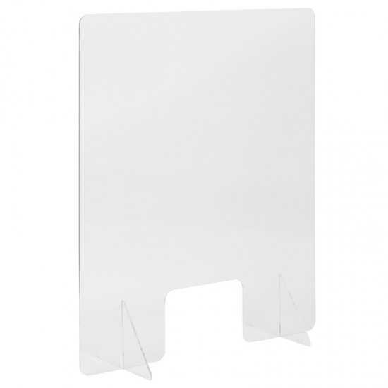 Acrylic Free-Standing Register Shield / Sneeze Guard, 32"H x 40"L