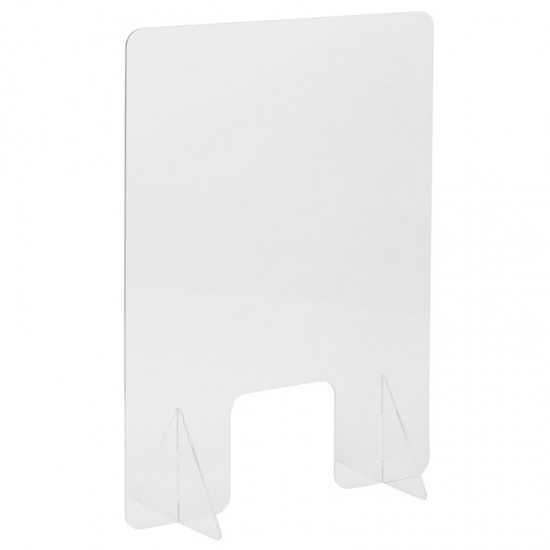 Acrylic Free-Standing Register Shield / Sneeze Guard, 33"H x 24"L