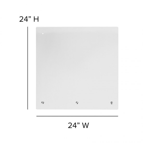 Acrylic Suspended Register Shield / Sneeze Guard, 24"H x 24"L - Hanging and Mounting Hardware Included