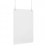 Acrylic Suspended Register Shield / Sneeze Guard, 24"H x 36"L - Hanging and Mounting Hardware Included