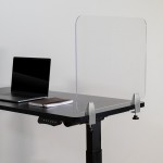 Clear Acrylic Desk Partition, 18"H x 23"L (Hardware Included)