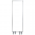 Transparent Acrylic Mobile Partition with Lockable Casters, 72"H x 24"L (3 Sections Included)