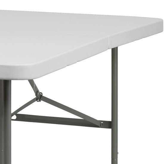 5-Foot Bi-Fold Granite White Plastic Folding Table