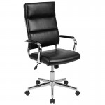 High Back Black LeatherSoft Contemporary Panel Executive Swivel Office Chair