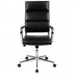 High Back Black LeatherSoft Contemporary Panel Executive Swivel Office Chair