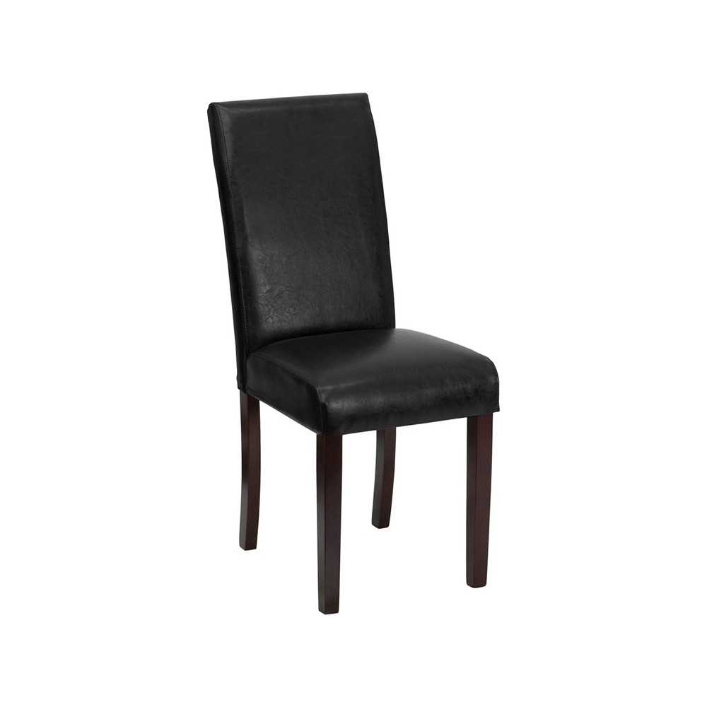 Black LeatherSoft Parsons Chair Black LeatherSoft Parsons Chair