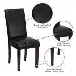 Black LeatherSoft Parsons Chair