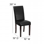 Black LeatherSoft Parsons Chair