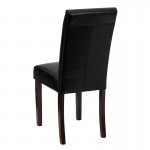 Black LeatherSoft Parsons Chair