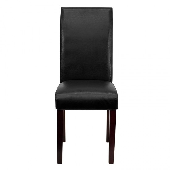 Black LeatherSoft Parsons Chair