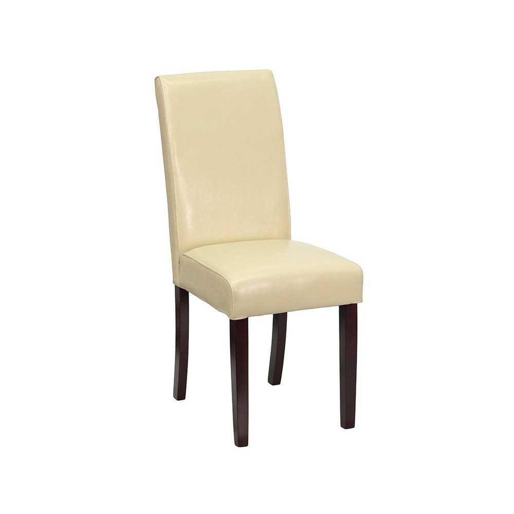 Ivory LeatherSoft Parsons Chair