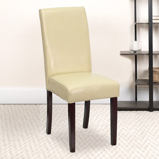 Ivory LeatherSoft Parsons Chair